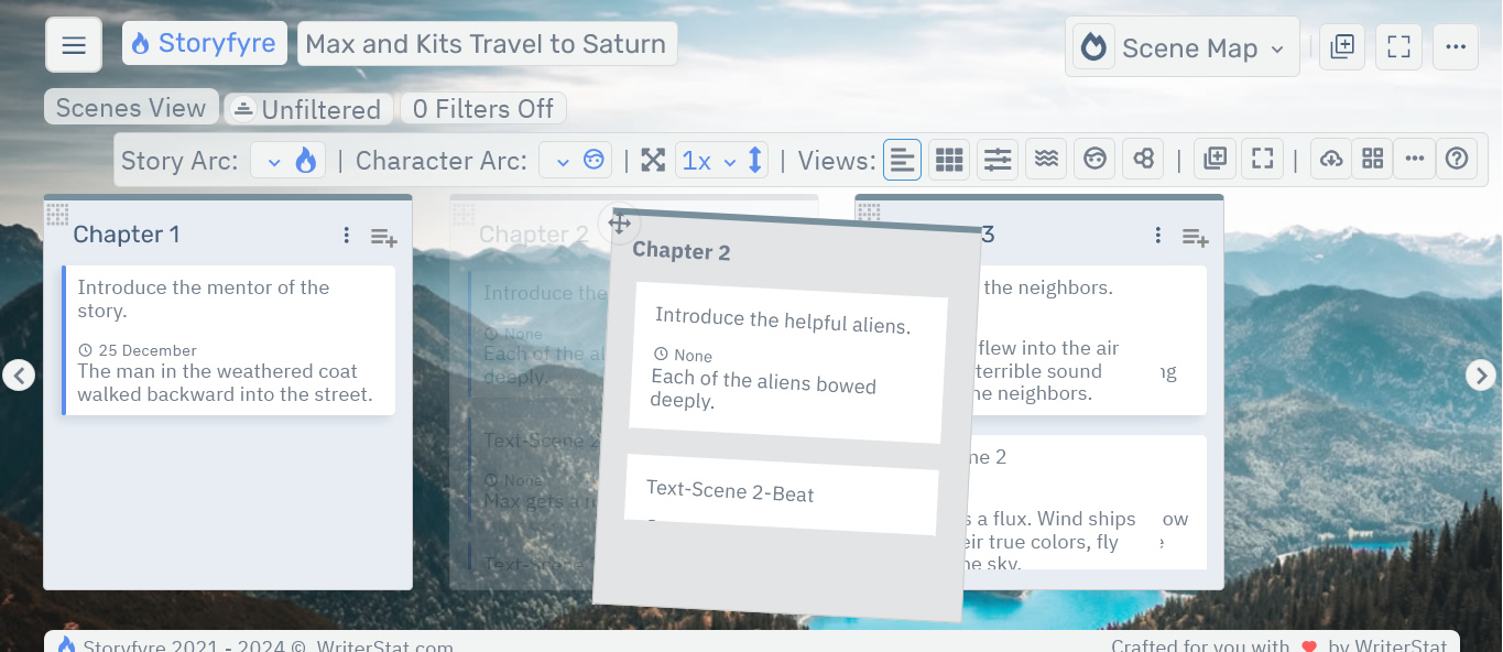 Storyfyre Pro Scene Map Drag Drop